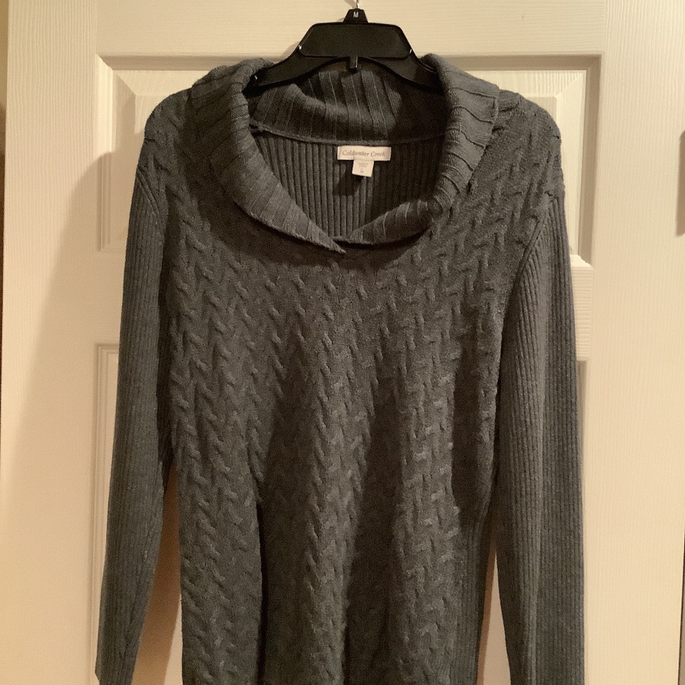 Grey sweater large Coldwater Creek